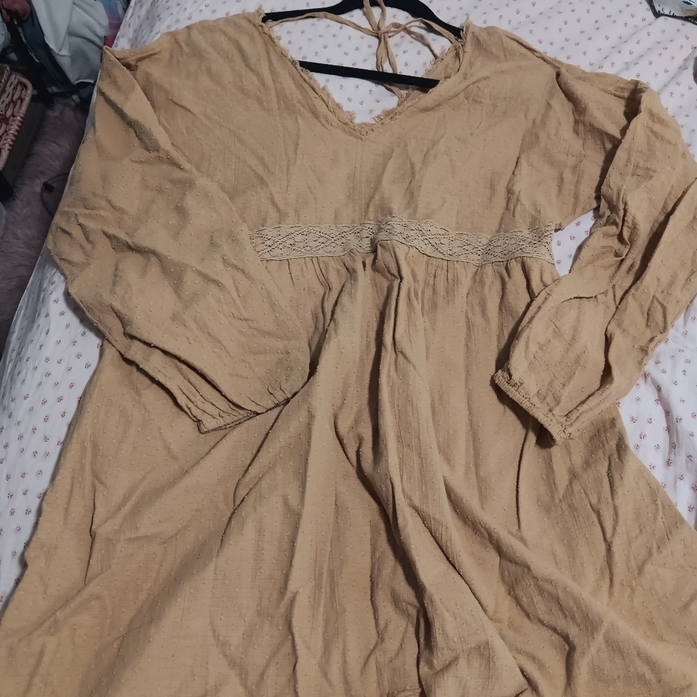 Mustard Long Sleeve Dress Size Medium